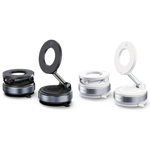 Magnetic Car Phone Mount Holder - Model 007 Black/White Adjustable Stand - Picture 1 of 9